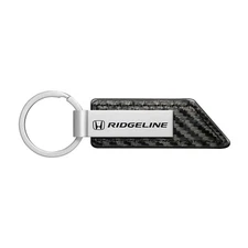 Honda Ridgeline Carbon Fiber Texture Black Leather Strap Key Chain