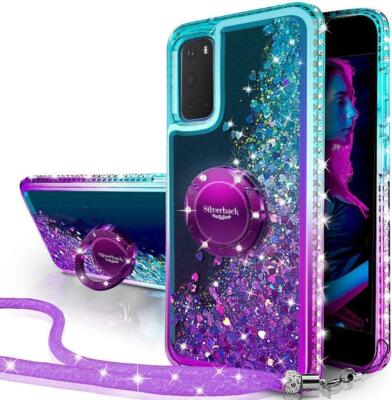 für Galaxy S20 5G Hülle Silverback Mädchen Glitzern Handyhülle Hülle mit Ring...