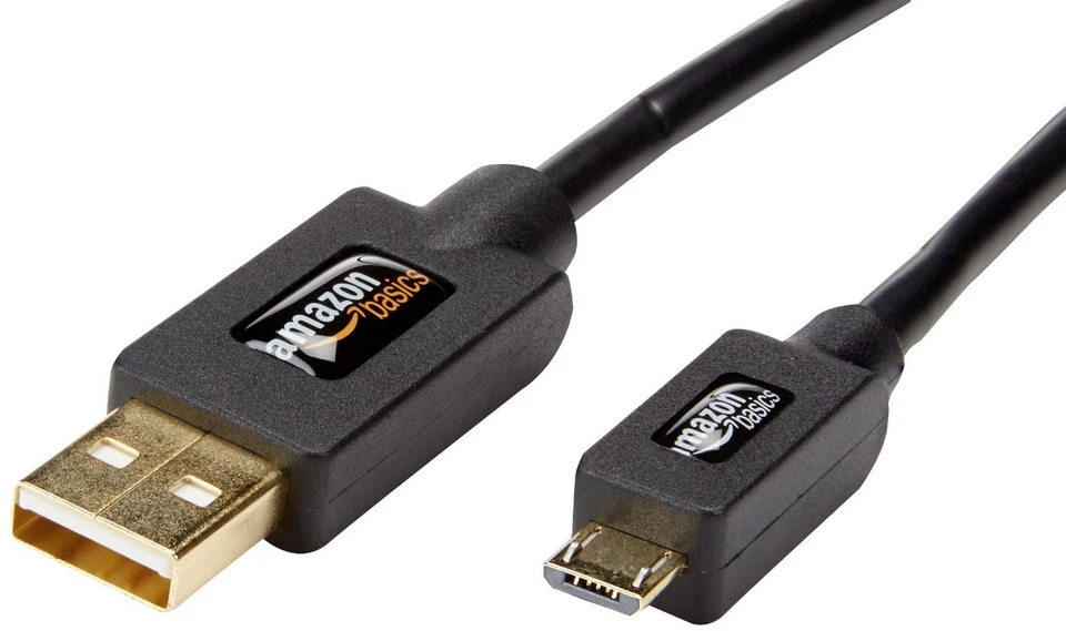 AmazonBasics USB Cable - 2.0 A Male to Micro B - 6 Feet (1.8 Meters) Black - Image 3 of 3