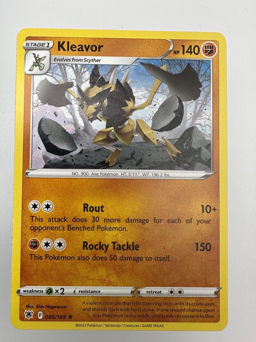 Pokemon TCG Card Astral Radiance Kleavor 085/189 Rare Pokemon TCG Card Astral Radiance Kleavor 085/189 Rare