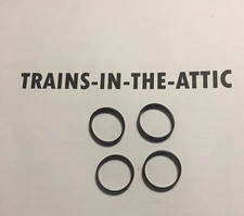 MTH STEAM TRACTION TIRE DE-23 PREMIER & /RAILKING SET (4) ACTUAL MTH TIRES