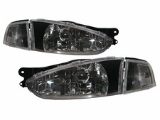 Mirage Fifth generation 1995-2003 2D/3D Clear Headlight Black for Mitsubishi LHD
