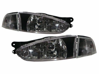 Mirage Fifth generation 1995-2003 2D/3D Clear Headlight Black for