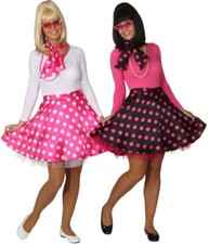 Rock n Roll Rock 50er 60er mit Petticoat Mottoparty pink/weiß 42/44