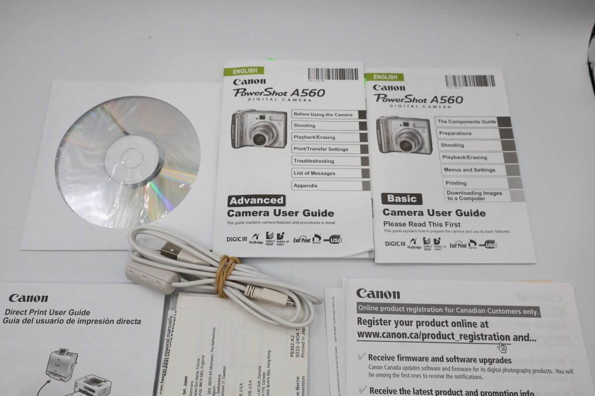 Canon PowerShot A560 7.1MP Digital Camera - Silver for sale online