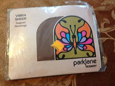 WOW  VintagePark Lane Vibra Sheer nude small thigh high shockings