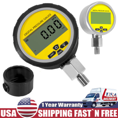 #ad 10000PSI Digital Hydraulic Pressure Gauge w 1 4 Inch NPT Connector 700BAR 70Mpa $95.09