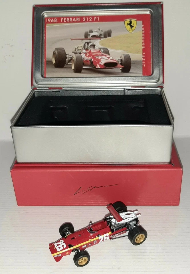 FERRARI 312 F1 #26 WINNER FRENCH GP ROUEN 1968 HOT WHEELS RACING SCALA 1/43 - Immagine 2 di 2