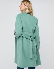 Monsoon Bella Belted Wrap Coat Mint Light Green Jacket Kimono M Medium 12 8 40