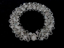 VERY VINTAGE BRILLIANT BEADED NECK COLLAR 1 1/2 WIDE "HUGE DISCOUNT "