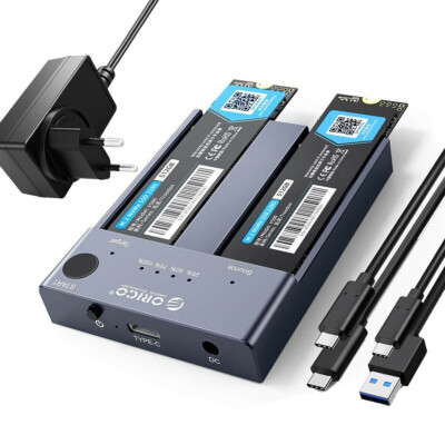 ORICO NVMe M.2 Dual- Bay Clone Dockingstation  10Gbit/s Offline-Clone für 8TB