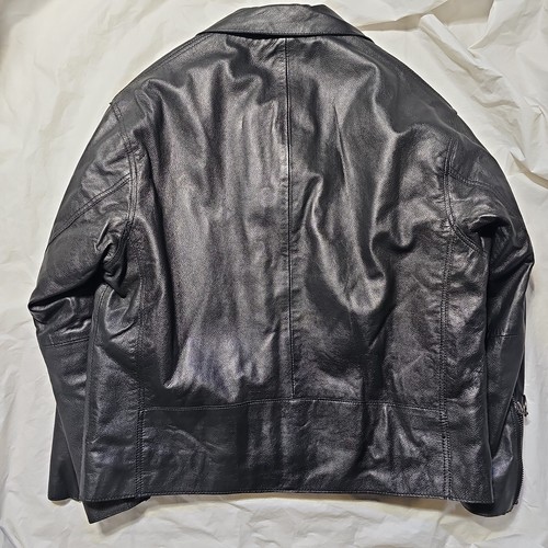 NEU ZARA SCHWARZ SCHAFLEDER BIKER MOTORRAD MOTORRAD ÜBERGRÖSSE JACKE - Bild 5 von 5