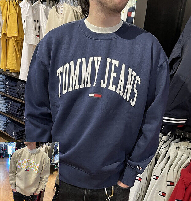 NWT Mens Tommy Jeans Hilfiger Oversized Pullover Fleece Logo NWT Mens Tommy Jeans Hilfiger Oversized Pullover Fleece Logo