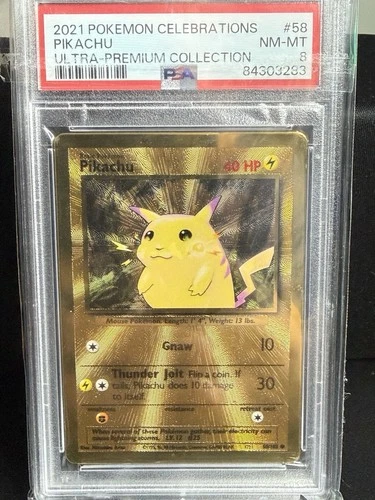 2021 Pokemon Celebrations Pikachu PSA 8 Ultra-Premium Collection NM-MT