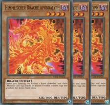 yugioh 3x Himmlischer Drache Apokralyph YSKR-DE026 COMMON DEUTSCH
