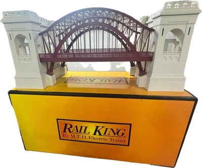MTH Rail King RK Hell Gate Bridge Red & Gray 30-9020 O Gauge Train Bridge
