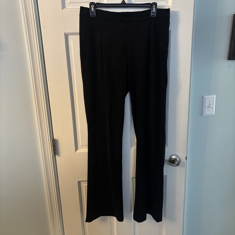 Women’s Tahari Black Faux Suede Wide Leg Pants Size Large