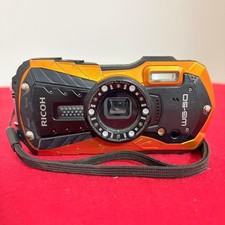 RICOH WG-50 Orange Compact Digital Camera Tested Working Seller Japan