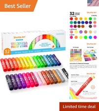 32 Color Tempera Paint Set for Kids - Quick Drying, Non-Toxic  Washable
