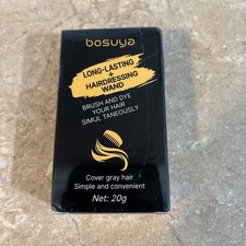 Bosuya Long Lasting  Hairdressing Wand Cover Gray Hair 01 Black Sealed