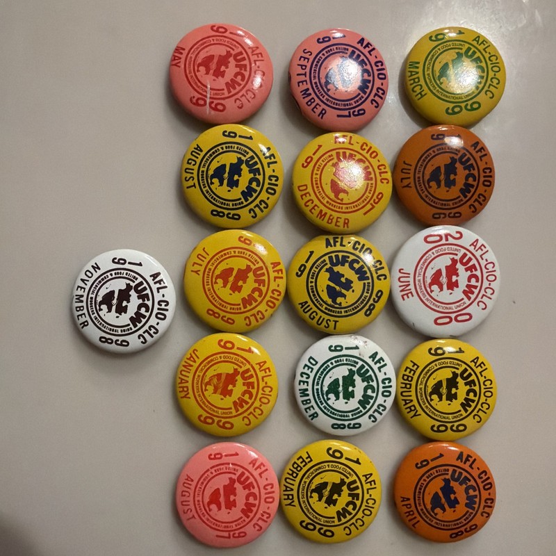 1996-2000 UFCW Pin AFL CIO CLC United Food Commercial Workers Vintage Lot Of 16