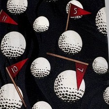 Corbata/corbata de golf para hombre Frijoles McGee Ball O Rama negra roja blanca