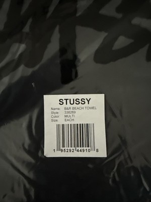 Stussy Born Raised Beach Towel Black 8 Ball Print Brand New w Tags