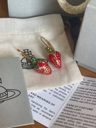 Vivienne Westwood Strawberry earrings / Original Gift Box