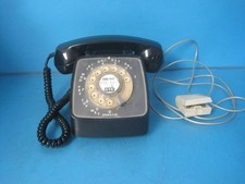 AWESOME VINTAGE GTE ROTARY DIAL PHONE BLACK AUTOMATIC ELECTRIC TELEPHONE RARE