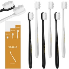 Adult Extra Soft Toothbrush W/ 20000 Soft Bristles Pack of 6 Micro Nano Manual