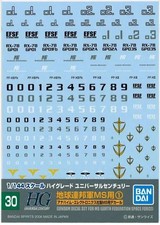 BANDAI adesivi GUNDAM WATER DECAL #30 FOR EARTH FEDERATION SPACE FORCE - 1/144