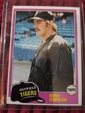 1981 Topps Kirk Gibson #315 Detroit Tigers Baseball MLB Vintage Card