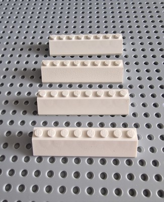 LEGO Schrägstein Dachstein 4 Stück Weiß 2x8 White Slope brick 4445 R3