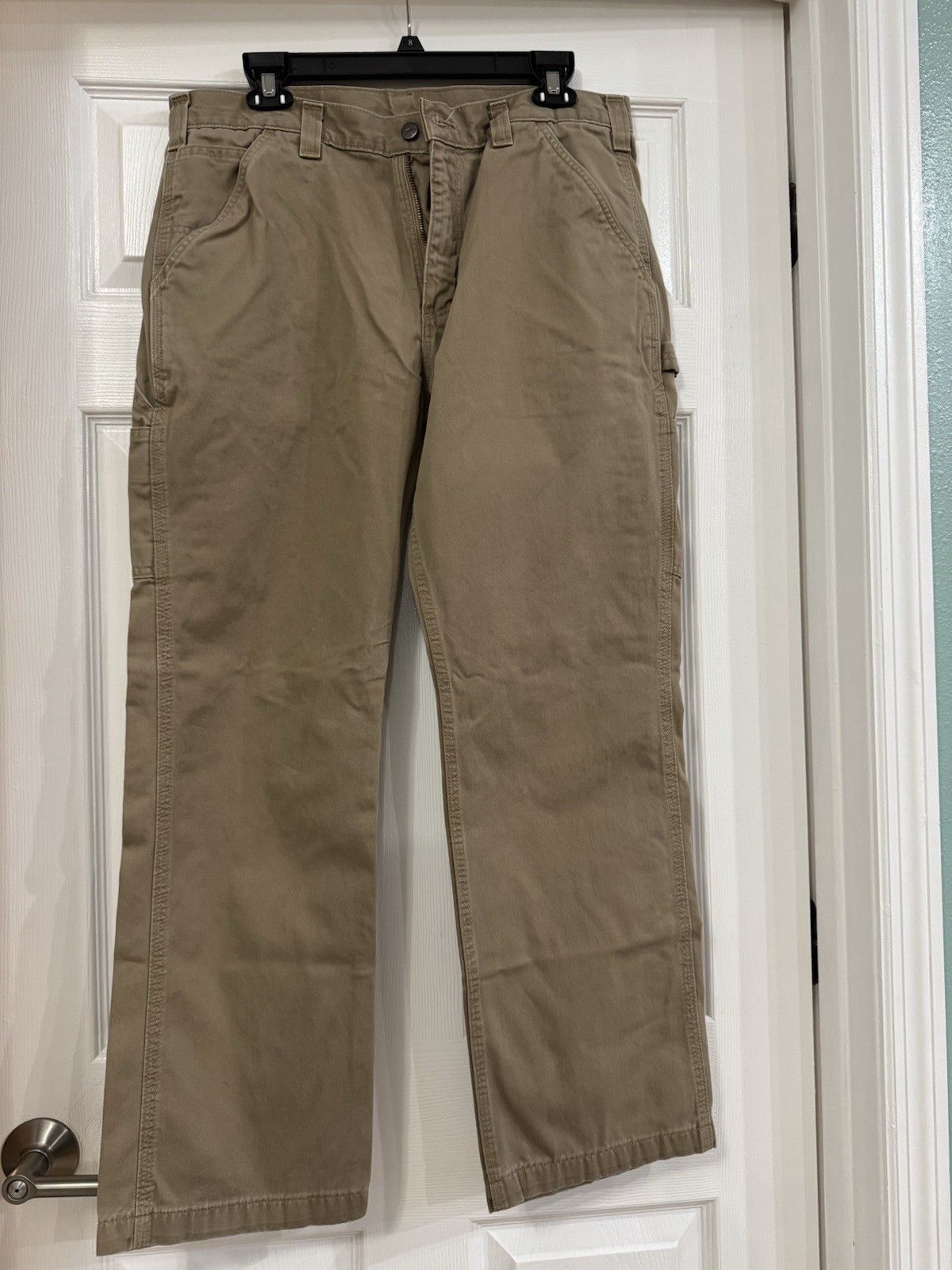 Size 36/30 Tan Carhartt Cargo Pants Relaxed Fit 100% Cotton Men's B324 DKH