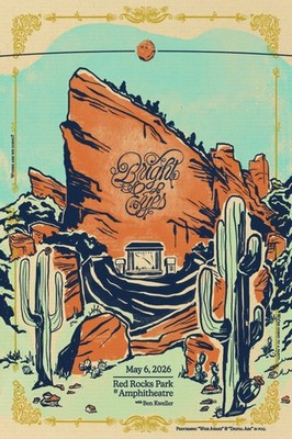 Bright Eyes Red Rocks Park May 6 2026 Concert Wall Art Poster