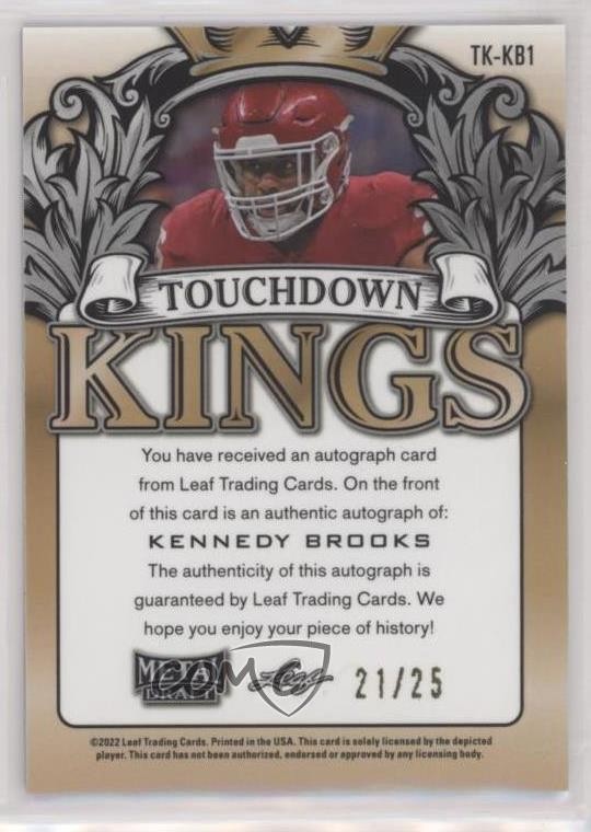 2022 Leaf Metal Draft Purple Prismatic 21/25 Kennedy Brooks #TK-KB1 Auto 4z8 thumbnail 2