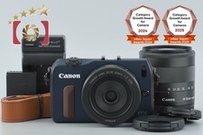 Canon EOS M Bay Blue 18.0 MP Mirrorless Camera 18-55 22 Lenses