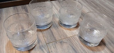 4 Littala Niva Double Old Fashioned Glasses 3 1/2 Finland Tapio Wirkkala