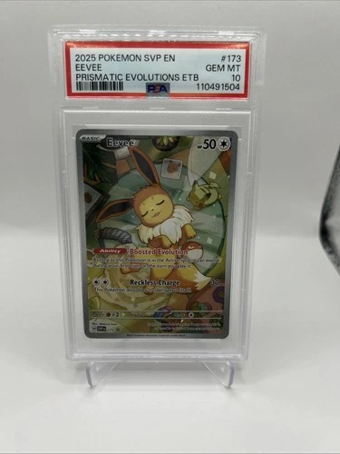 New Listing2025 Pokemon SVP EN Eevee Prismatic Evolutions ETB Promo 173 PSA 10 Gem Mint