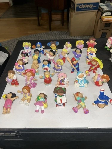 Vintage 1984 Cabbage Patch Kid Figures Lot of 50 Mini Figurines Rubber 80s
