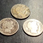 1916, 1916, 1916-S (Lot of 3) Barber Dime 10C 90% Silver Coins