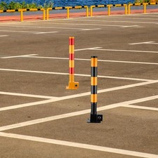 Sicherheitspoller für Parkplätze mit Federmechanismus in verkehrsberuhigten