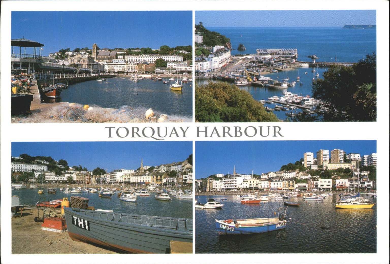 J. Salmon Torquay Harbour Postcard Landscape of Devon English Coast
