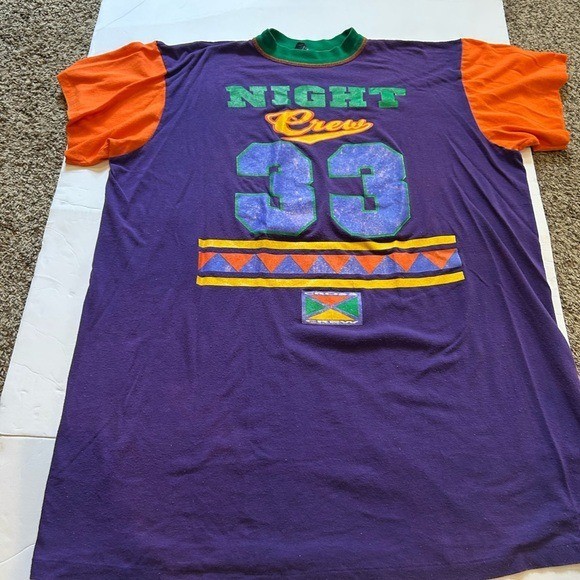 Rare Colorful long line cotton tee one size Zoo Crew single stitch Zoo Crew USA