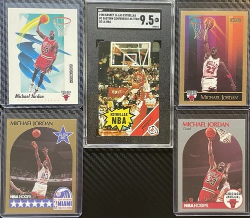 Michael Jordan 5 Card Lot. SGC 9.5 1988 Las Estrellas + 90-91 Skybox & Hoops🏀🔥