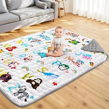 74x50 Large Baby Play Mat for Crawling Infants Toddlers Non Slip