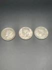 SILVER 3x Silver Kennedy Half Dollars 90% All 1964