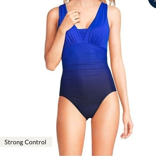 Costume da bagno greco sottile Lands End 10L blu - Foto 4 di 4