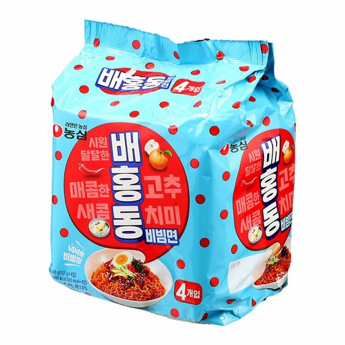 Korean Instant Noodle NONGSHIM BAE HONG DONG Bibimmyun 4pack Ramyun ...