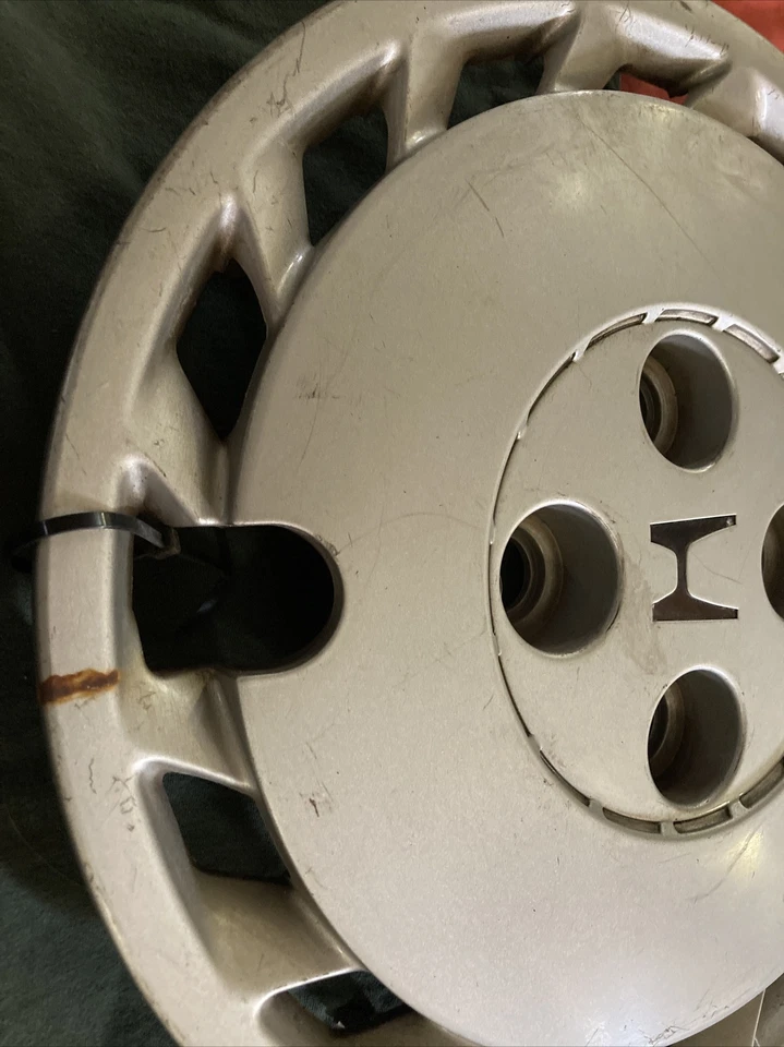 Tapacubos Honda Prelude 1988 1989 llanta cubierta de rueda tapacubos 13" OEM IZQUIERDA vintage usado Foto 3 de 4